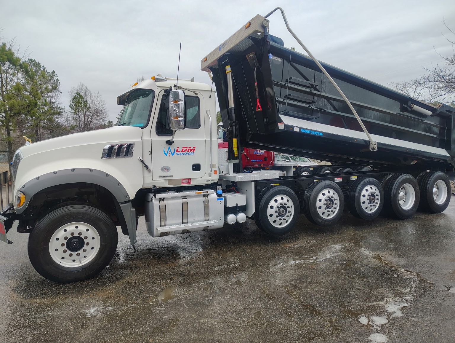 LDM Transport truck and dump trailer